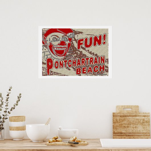 Oude stijlpagina Pontchartrein Poster (Keuken)