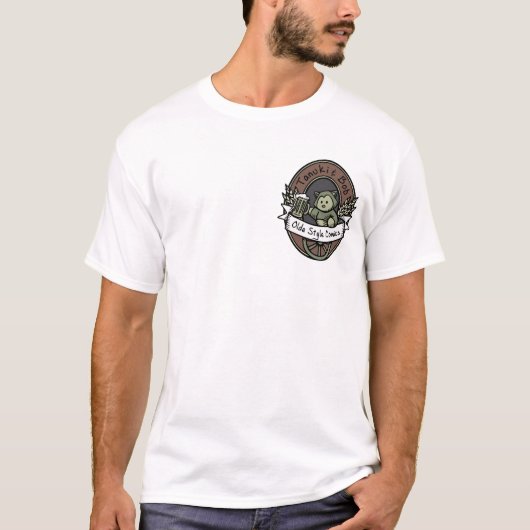 Oude stijlpagina, volledige kleur t-shirt (Voorkant)