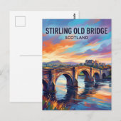 Oude Stirling-brug Schotland Briefkaart (Voorkant / Achterkant)