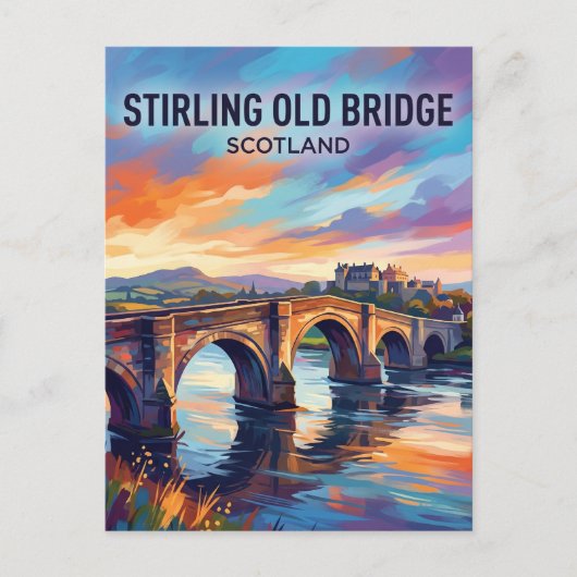Oude Stirling-brug Schotland Briefkaart (Voorkant)