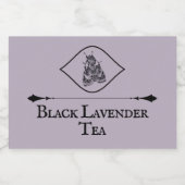 Oude Stof Lavendel Inkt Mot Thee Voedselcontainer Etiket (Enkel label)