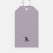 Oude Stof Lavendel Inkt Mot Vlinderaar Cadeaulabel (Achterkant)