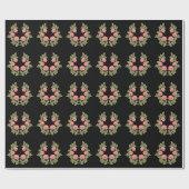 Oude Stof Roze Rozen Bloempatroon - Romantisch Cadeaupapier (Vlak)