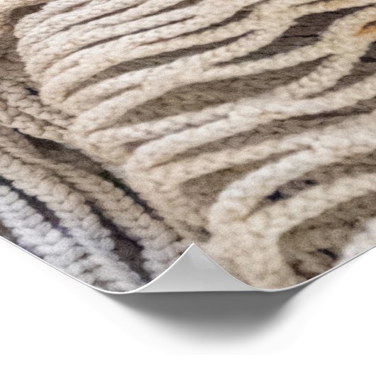 Oude Stof Textuur Abstracte Poster (Hoek)