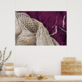 Oude Stof Textuur Abstracte Poster (Keuken)