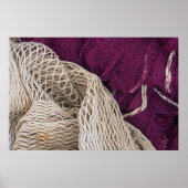 Oude Stof Textuur Abstracte Poster (Voorkant)