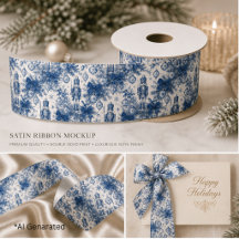 Oude stoffige blauwe kerst toile notenkraker