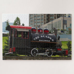 Oude stolocomotief van Alaska Railroad Legpuzzel