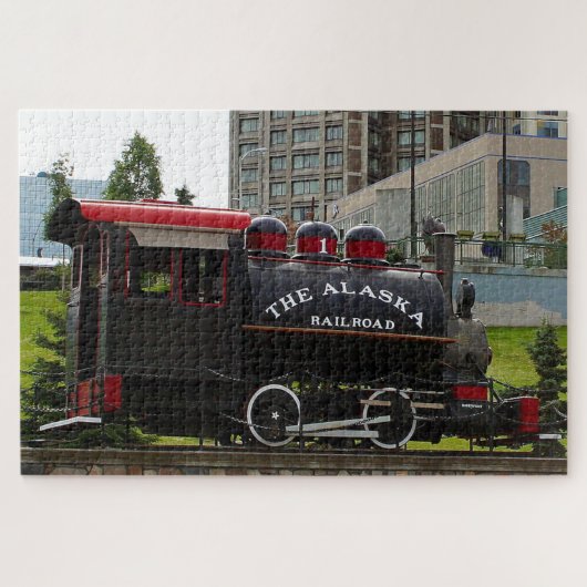 Oude stolocomotief van Alaska Railroad Legpuzzel (Horizontaal)