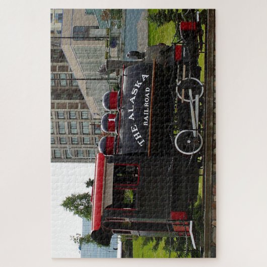 Oude stolocomotief van Alaska Railroad Legpuzzel (Verticaal)