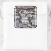Oude Stone Wall Bladplaat Vierkante Sticker (Tas)