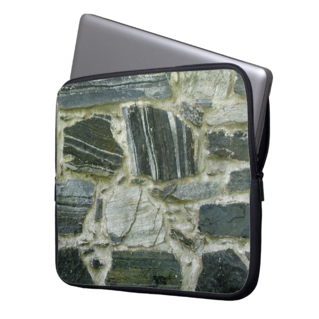 Oude Stone Wall Laptop Sleeve (Voorkant Links)