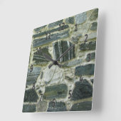 Oude Stone Wall Vierkante Klok (Hoek)