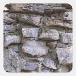 Oude Stone Wall Vierkante Sticker