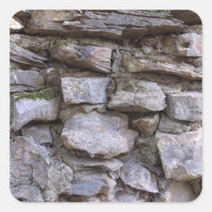 Oude Stone Wall Vierkante Sticker