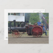 Oude stoom-/kolenmotor briefkaart (Voorkant / Achterkant)