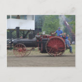 Oude stoom-/kolenmotor briefkaart (Voorkant)