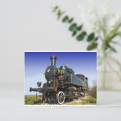 oude stoomlocomotief briefkaart (Staand voorkant)