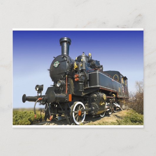oude stoomlocomotief briefkaart (Voorkant)
