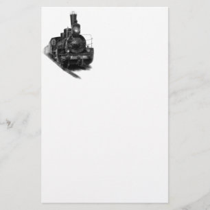 Oude stoomlocomotief briefpapier