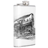 Oude stoomlocomotief heupfles (Rechts)