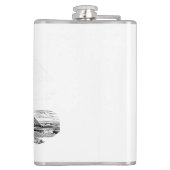 Oude stoomlocomotief heupfles (Achterkant)