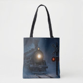 Oude Stoomlocomotief in de Winter Tote Bag (Voorkant)
