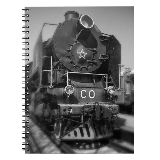 Oude stoomlocomotief notitieboek (Voorkant)