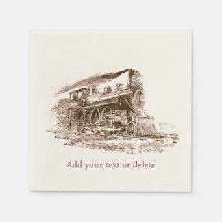 Oude stoomlocomotief servet