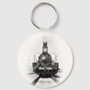 Oude stoomlocomotief sleutelhanger