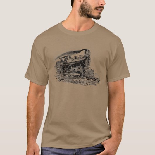 Oude stoomlocomotief t-shirt (Voorkant)