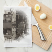 Oude stoomlocomotief theedoek (Quarter Fold)