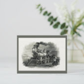 Oude stoomlocomotief trein briefkaart (Staand voorkant)