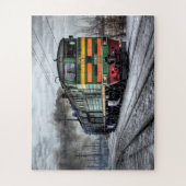 Oude stoomlocomotief trein foto   legpuzzel (Verticaal)