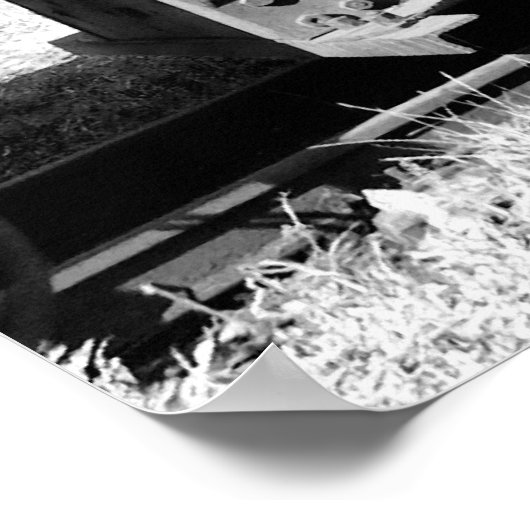 Oude stoommachine met smalspoorbreedte 157-5674 poster (Hoek)