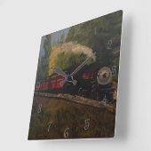 Oude stoommotor, origineel van Gary Poling Vierkante Klok (Hoek)