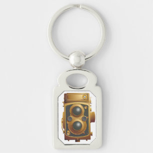 Oude Stoomstijl Camera Sleutelhanger