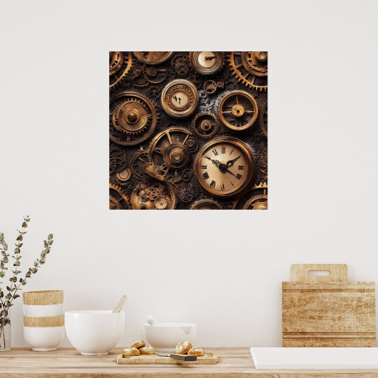 Oude Stoomtech Poster (Keuken)