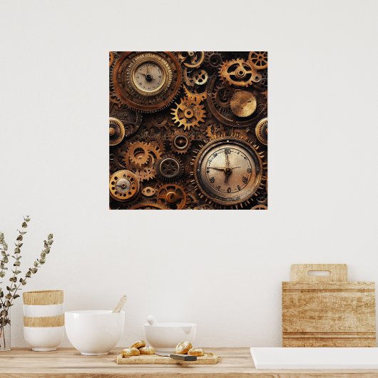 Oude Stoomtech Poster (Keuken)