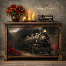 Oude Stoomtrein Decoupage