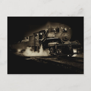 Oude stoomtrein langs de kust van Oregon - Briefkaart