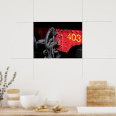 Oude stoomtrein Le Mastrou 403 stoommachine Poster (Keuken)