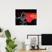 Oude stoomtrein Le Mastrou 403 stoommachine Poster (Thuiskantoor)