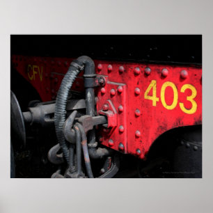Oude stoomtrein Le Mastrou 403 stoommachine Poster