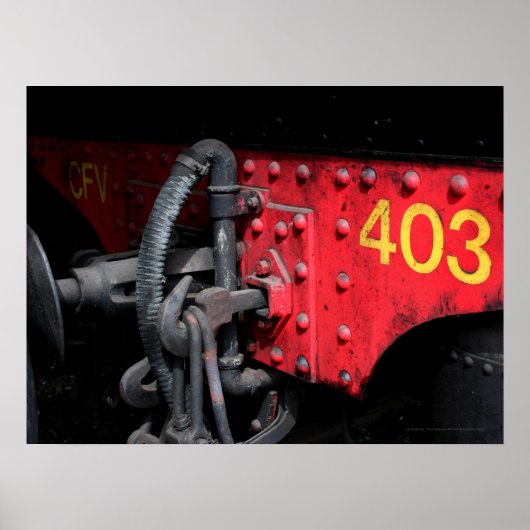 Oude stoomtrein Le Mastrou 403 stoommachine Poster (Voorkant)