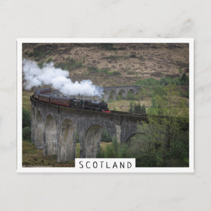 Oude stoomtrein op Glenfinnan Viaduct Briefkaart
