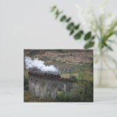 Oude stoomtrein op Glenfinnan Viaduct Briefkaart (Staand voorkant)