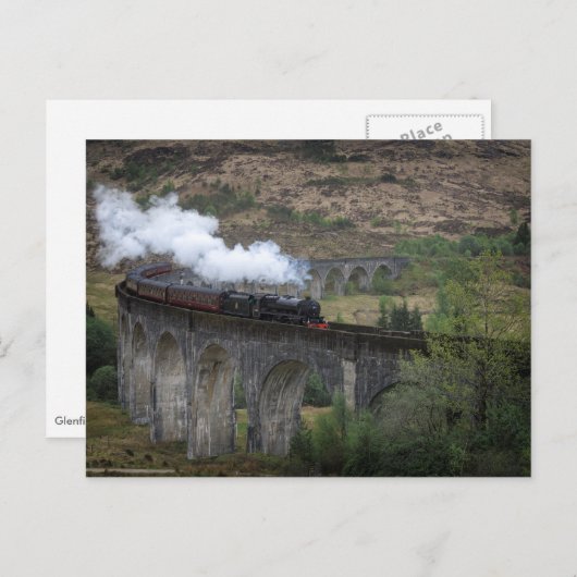 Oude stoomtrein op Glenfinnan Viaduct Briefkaart (Voorkant / Achterkant)