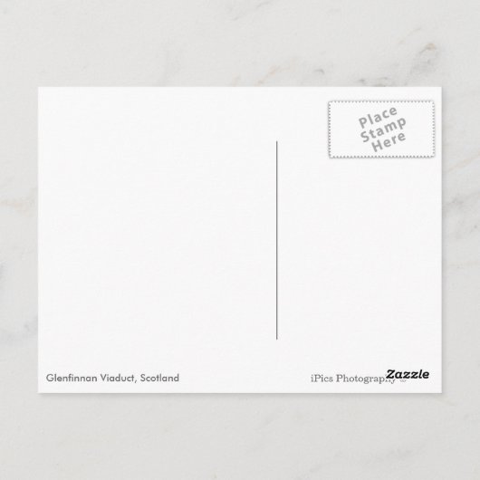 Oude stoomtrein op Glenfinnan Viaduct Briefkaart (Achterkant)