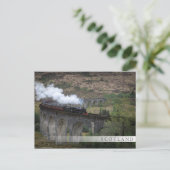 Oude stoomtrein op Glenfinnan Viaduct Briefkaart (Staand voorkant)
